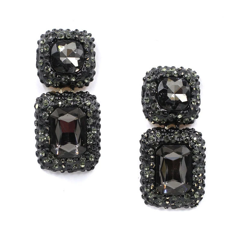 Vintage Rectangle Blue Green Red Smoky Black Purple Clear Glass Pave Crystal Beads Pendant Charm Dangle Earrings For Women
Vintage Rectangle Blue Green Red Smoky Black Purple Clear Glass Pave Crystal Beads Pendant Charm Dangle Earrings For Women