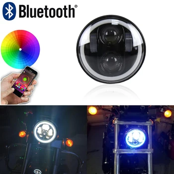 RGB Cree Chips DRL Halo Ring Hi/Lo Sealed Beam Led Headlight Assemblies Kits For Harely 5-3/4 5.75"Inch Round Motorcycle Light
RGB Cree Chips DRL Halo Ring Hi/Lo Sealed Beam Led Headlight Assemblies Kits For Harely 5-3/4 5.75"Inch Round Motorcycle Light