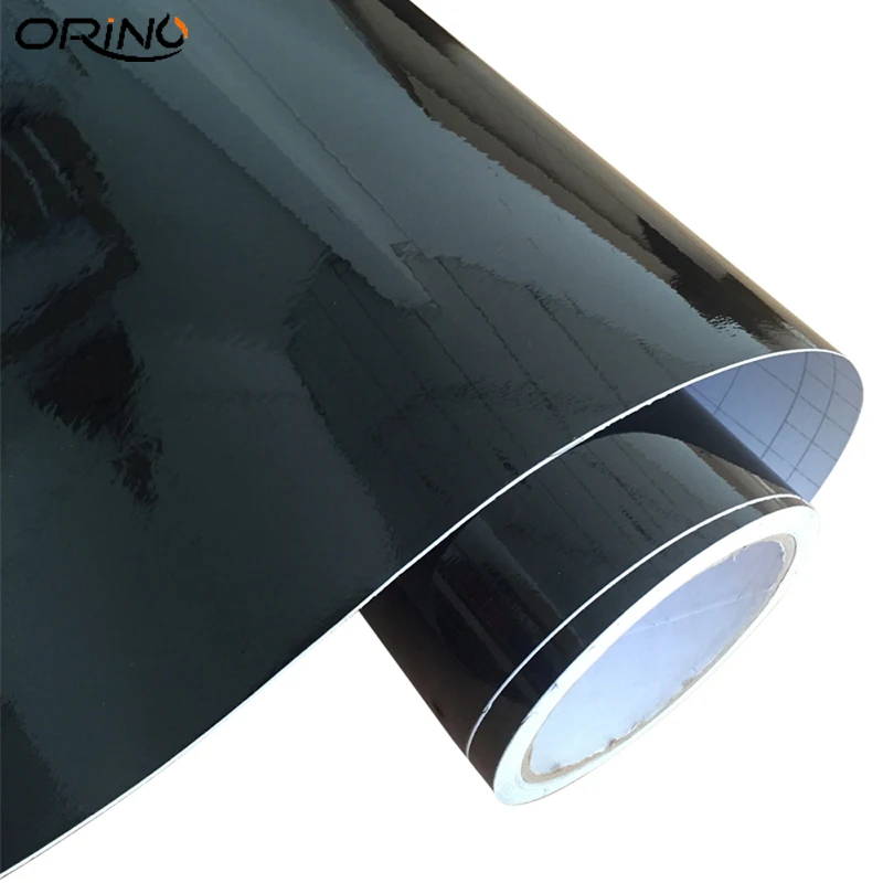 

Hot Glossy Black Vinyl Film For Car Wrapping With Air Free Bubbles Glossy Black Car Motorcycle Sticker Decal Car Foil Wraps