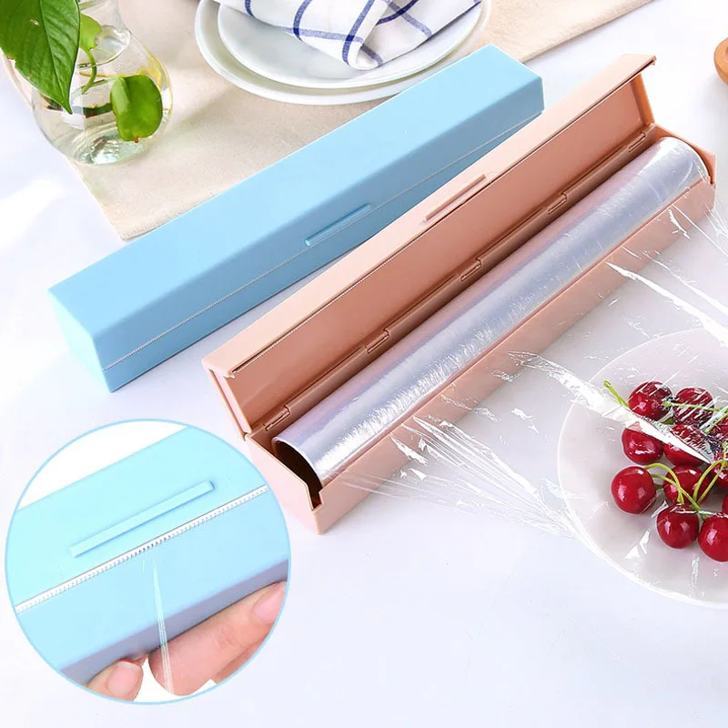 Quality Plastic Wrap Dispenser Creative Freshness Film Unwinding Cut Paper Cling Wrap Dispenser Preservative Cutter Kitchen Tool
Quality Plastic Wrap Dispenser Creative Freshness Film Unwinding Cut Paper Cling Wrap Dispenser Preservative Cutter Kitchen Tool