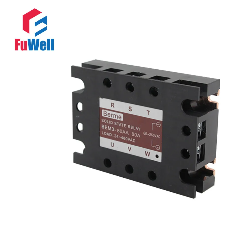 3 фазы твердотельные реле SSR AC-AC 80AA Вход на рост от 80 до 250V AC нагрузка 24-480V AC
3 фазы твердотельные реле SSR AC-AC 80AA Вход на рост от 80 до 250V AC нагрузка 24-480V AC