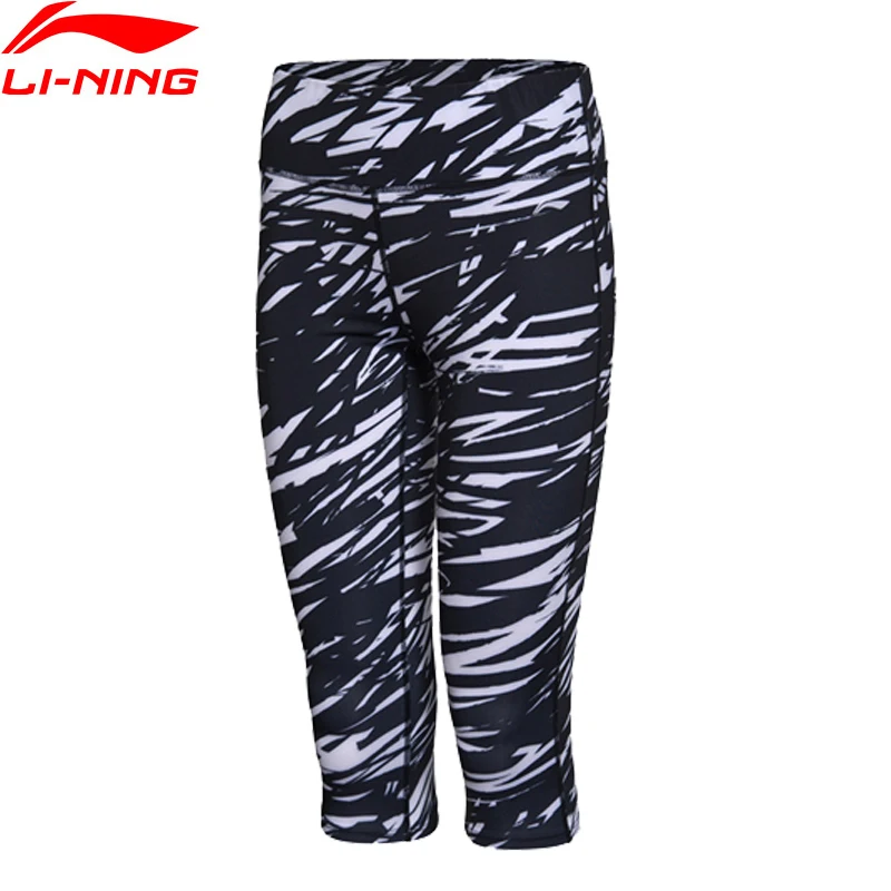 

Li-Ning Women's 3/4 Training Layer Shorts AT DRY 88% Polyester 12% Spandex Breathable LiNing Sports Shorts AUQM018 WKY096