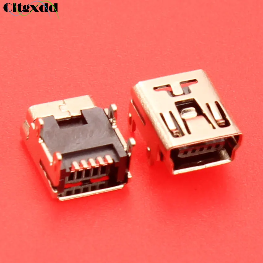 

cltgxdd 5 pin Mini USB jack Connector V3 port for MP3 MP4 GPS 4 foot DIP 5pin SMT repair replacement USB socket charging port