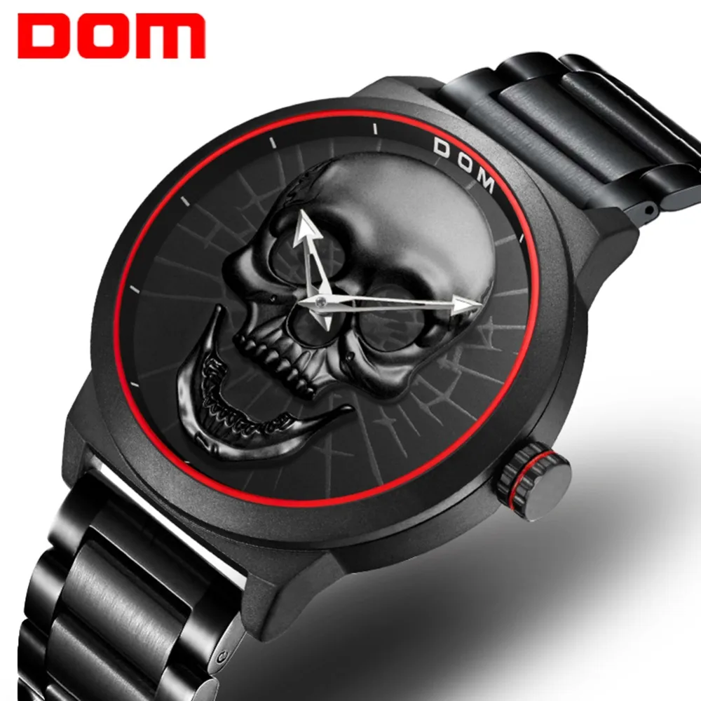 Men's Watches DOM Creative Skull Style Wristwatch Top Brand Luxury Luminous Quartz Sport Men Watch Reloj Hombre M-1231D
Men's Watches DOM Creative Skull Style Wristwatch Top Brand Luxury Luminous Quartz Sport Men Watch Reloj Hombre M-1231D