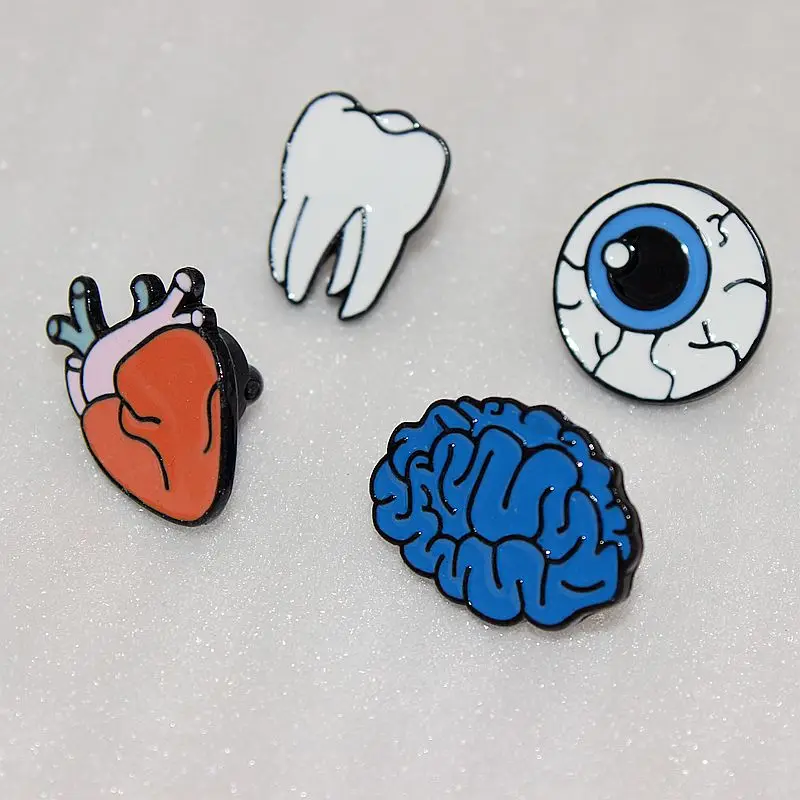 Fashion Cute Cartoon Brooch Pins The Human Organs Medical Brain Eye Heart Enamel Lapel Pins Badge for Women Girls Clothing Bag
Fashion Cute Cartoon Brooch Pins The Human Organs Medical Brain Eye Heart Enamel Lapel Pins Badge for Women Girls Clothing Bag