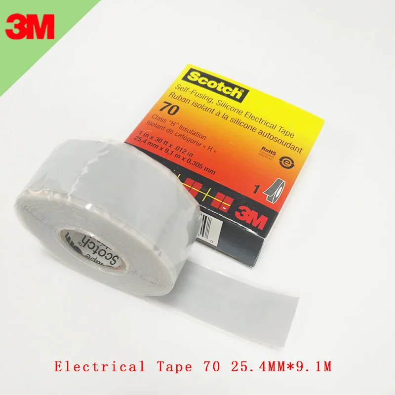 3M tape 70 Self-Fusing, Silicone Rubber Heavy Duty Triangular Electrical Tape 25.4mm*9.1m*0.3mm
3M tape 70 Self-Fusing, Silicone Rubber Heavy Duty Triangular Electrical Tape 25.4mm*9.1m*0.3mm
