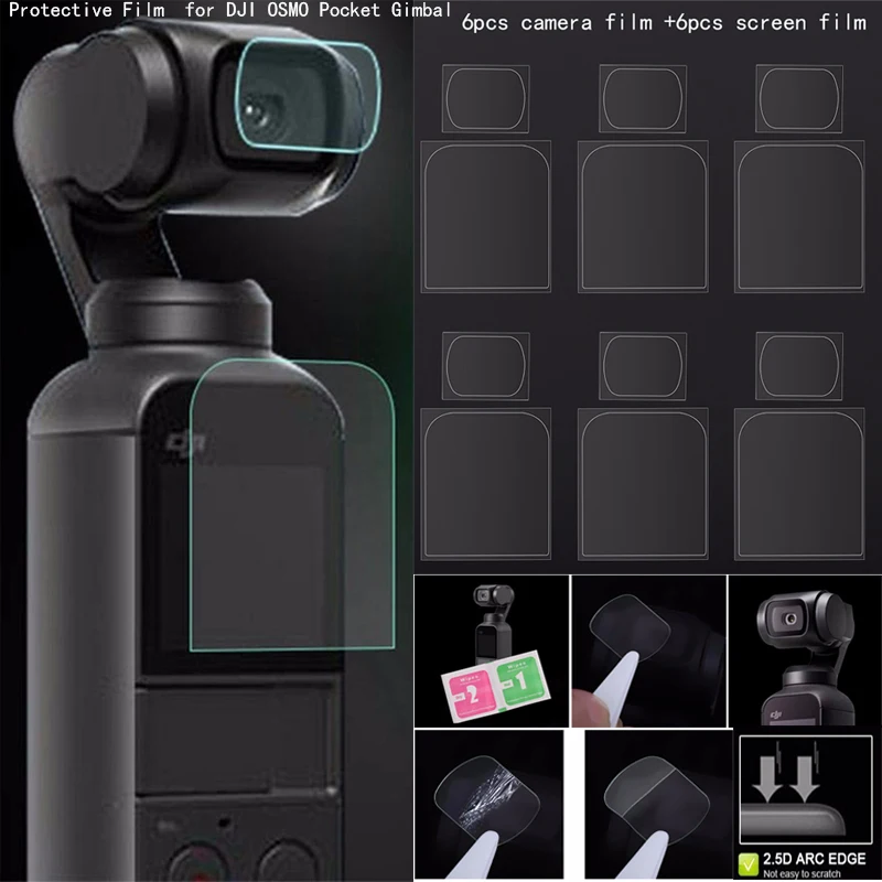For DJI OSMO Pocket Screen Film Camera Lens Protective Film Accessory for Handheld Stabilizer Gimbal Phone Protector Films
For DJI OSMO Pocket Screen Film Camera Lens Protective Film Accessory for Handheld Stabilizer Gimbal Phone Protector Films