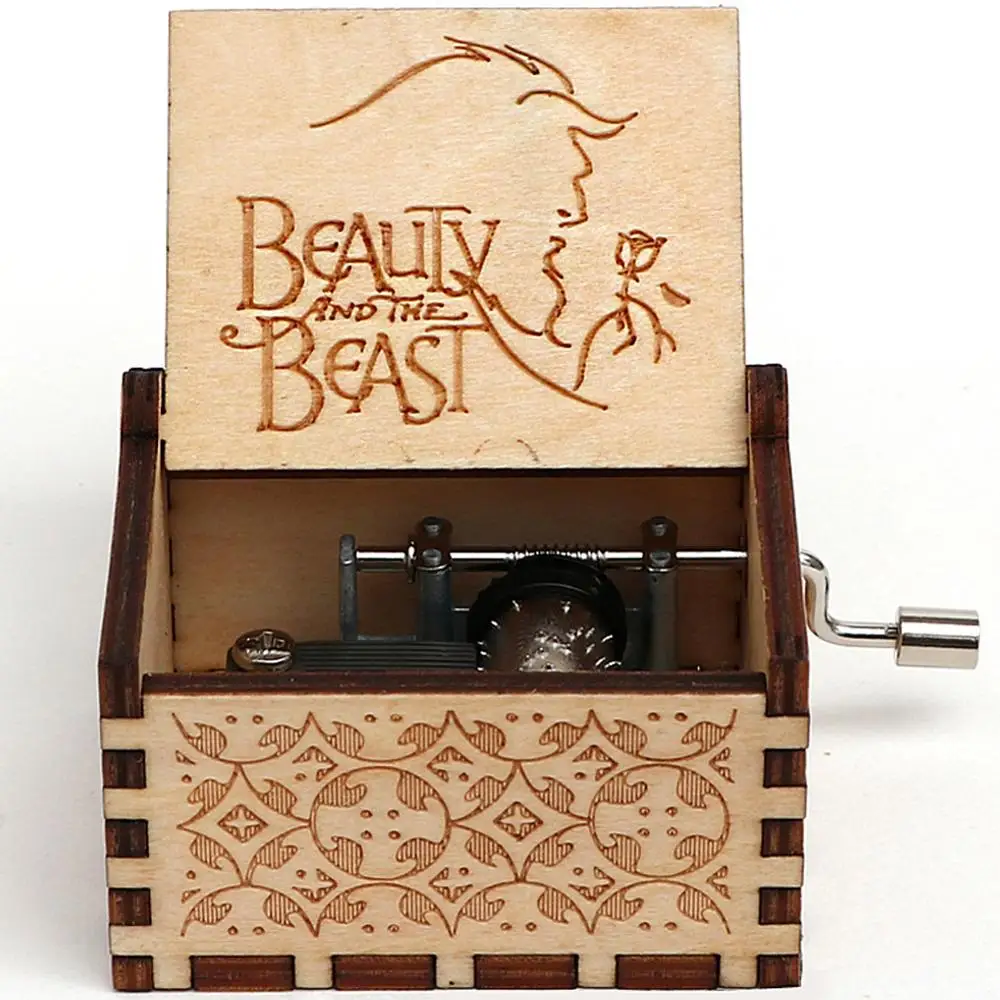 New Wooden Hand Cranked Diy Music Box Beauty And The Beast Sailor Moon Musical Box Birthday Gift Christmas Gift Box gift
New Wooden Hand Cranked Diy Music Box Beauty And The Beast Sailor Moon Musical Box Birthday Gift Christmas Gift Box gift
