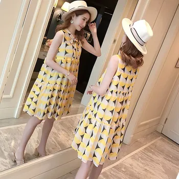 Korean fashion summer new print maternity dress sleeveless bow chiffon dress breastfeeding clothes
Korean fashion summer new print maternity dress sleeveless bow chiffon dress breastfeeding clothes