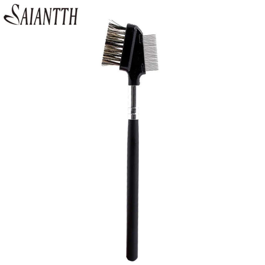 SAIANTTH Eyelash brush Eyebrow comb makeup brushes Professional steel teeth dual makeup tool maquiagem black kabuki wood beauty
SAIANTTH Eyelash brush Eyebrow comb makeup brushes Professional steel teeth dual makeup tool maquiagem black kabuki wood beauty