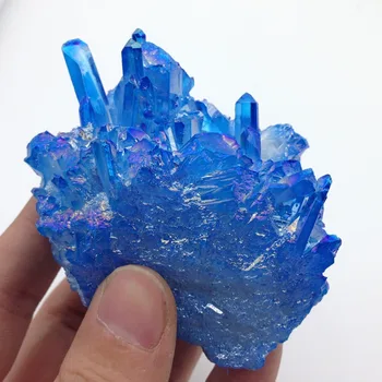 TT423(254g) Electroplating Blue Quartz Crystal Cluster Specimen feng shui Stone free shipping Minerals for Sale
TT423(254g) Electroplating Blue Quartz Crystal Cluster Specimen feng shui Stone free shipping Minerals for Sale