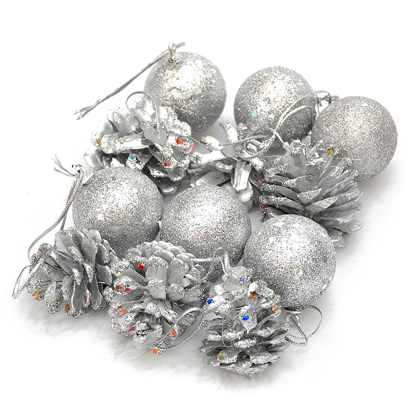 HOT SALE 12 Pcs/Set Christmas Ball and Pine Cones Baubles Xmas Tree Home Decorations Ornament
HOT SALE 12 Pcs/Set Christmas Ball and Pine Cones Baubles Xmas Tree Home Decorations Ornament