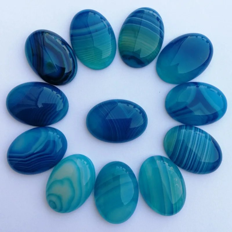 Natural stone beads blue onyx Striped carnelian for jewelry making 25X18MM cab cabochon charm fashion accessories 12Pc/lot
Natural stone beads blue onyx Striped carnelian for jewelry making 25X18MM cab cabochon charm fashion accessories 12Pc/lot