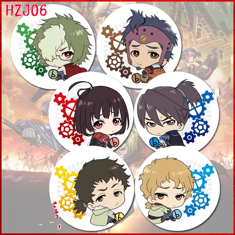 ZXFJXR 58MM 9pcs/set Iron Fortress Koutetsujouno Kabaneri Ayame Ikoma Cute Version Pins Icons Fans Backpack Badges
ZXFJXR 58MM 9pcs/set Iron Fortress Koutetsujouno Kabaneri Ayame Ikoma Cute Version Pins Icons Fans Backpack Badges