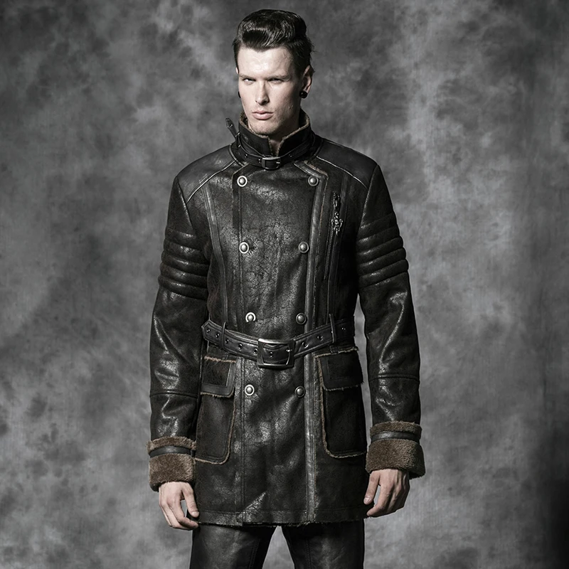 PUNK RAVE Men Steampunk Amy Long Coat Gothic Daily Men Winter Leather Coat Winter Thick Jacket Coat
PUNK RAVE Men Steampunk Amy Long Coat Gothic Daily Men Winter Leather Coat Winter Thick Jacket Coat