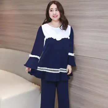 Female Big Size Sleepwear Set Floral Collar 2PCS Shirt&Pants Home Wear New Oversize Nightwear Cotton Lady Pajamas Suit Lingerie
Female Big Size Sleepwear Set Floral Collar 2PCS Shirt&Pants Home Wear New Oversize Nightwear Cotton Lady Pajamas Suit Lingerie