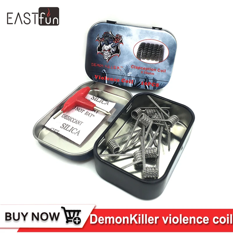 10PCS Prebuilt Violence Coil Demon Killer DIY Staple Staggered Fused Clapton Alien V2 Tsuka Coil Clapception Coil fit Atomizer
10PCS Prebuilt Violence Coil Demon Killer DIY Staple Staggered Fused Clapton Alien V2 Tsuka Coil Clapception Coil fit Atomizer