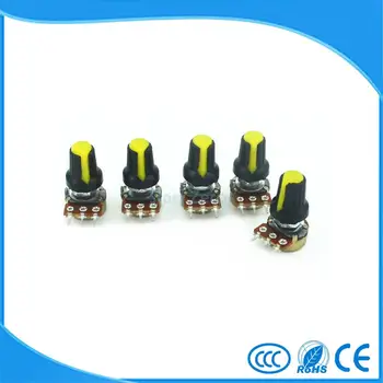 Yellow Knob with WH148 B Type single linear taper carbon Rotary potentiometer 3Pin
Yellow Knob with WH148 B Type single linear taper carbon Rotary potentiometer 3Pin