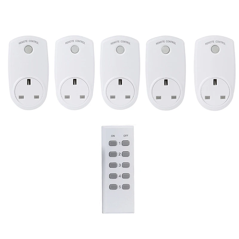 ESPLENTY Smart Plug Remote Control 433Mhz Wireless Socket UK Standard (5 Socket+1 Remote)
ESPLENTY Smart Plug Remote Control 433Mhz Wireless Socket UK Standard (5 Socket+1 Remote)