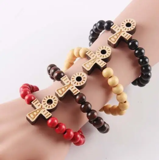 Fashion Good Wood NYC Ankh Cross Charm Bracelets for Women Men Hip Hop Beaded Bracelets 4 Colors Enamel Wood Party Jewelry BB08
Fashion Good Wood NYC Ankh Cross Charm Bracelets for Women Men Hip Hop Beaded Bracelets 4 Colors Enamel Wood Party Jewelry BB08
