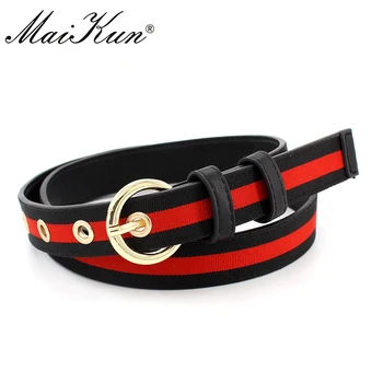 MaiKun Belts for Women Pin Buckle PU Leather Thin Women Belt Stripe Canvas Waistband for Pants Skirt
MaiKun Belts for Women Pin Buckle PU Leather Thin Women Belt Stripe Canvas Waistband for Pants Skirt