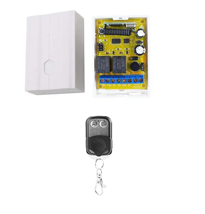 433 M 12 V DC12V DC 24V 10A 2CH RF Wireless Remote Control Switch System Transmitter control garage door window lamp Light motor
433 M 12 V DC12V DC 24V 10A 2CH RF Wireless Remote Control Switch System Transmitter control garage door window lamp Light motor