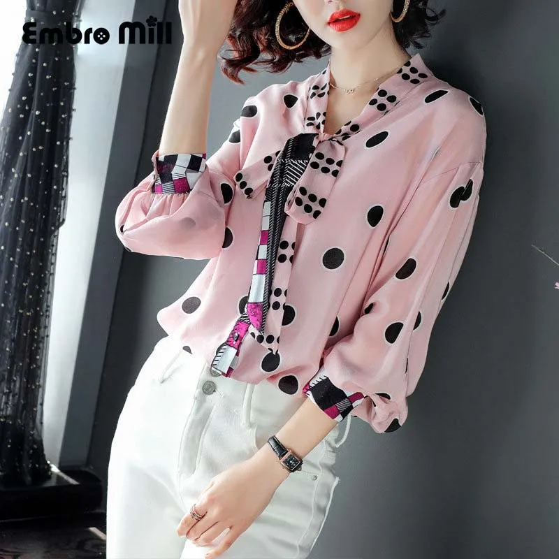 High-end spring Princess style Chiffon Pink women fashion Loose Bow Wave point lady shirt Very fairy clothes shirt top S-XXL
High-end spring Princess style Chiffon Pink women fashion Loose Bow Wave point lady shirt Very fairy clothes shirt top S-XXL