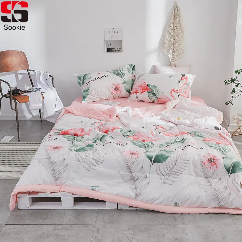 Sookie Summer Quilt Pink Flamingo Flower Nordic Fashion Air Condition Blanket Comforter for Child Adult Double Single Queen Bed
Sookie Summer Quilt Pink Flamingo Flower Nordic Fashion Air Condition Blanket Comforter for Child Adult Double Single Queen Bed