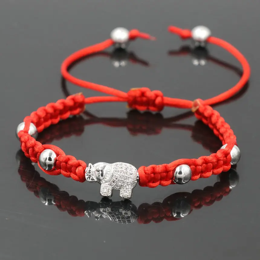 Cute Animal Micro CZ Copper Rhinoceros Red Thread Strings Bracelet For Women Silver Color Lucky Charm Bracelets Kids Jewelry
Cute Animal Micro CZ Copper Rhinoceros Red Thread Strings Bracelet For Women Silver Color Lucky Charm Bracelets Kids Jewelry