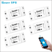 5PCS Sonoff basic Smart Switch Wifi Controlled Switch with alexa google home Smart Home Wifi Switch 220V Domotica relay module image
