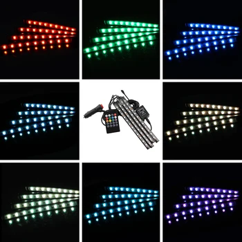4pcs 12V Light Car Interior Light RGB LED Strip Tape 5 12 V Music/IR/APP Control Auto Decorative Flexible Kit Fog Lamp Neon Cord
4pcs 12V Light Car Interior Light RGB LED Strip Tape 5 12 V Music/IR/APP Control Auto Decorative Flexible Kit Fog Lamp Neon Cord
