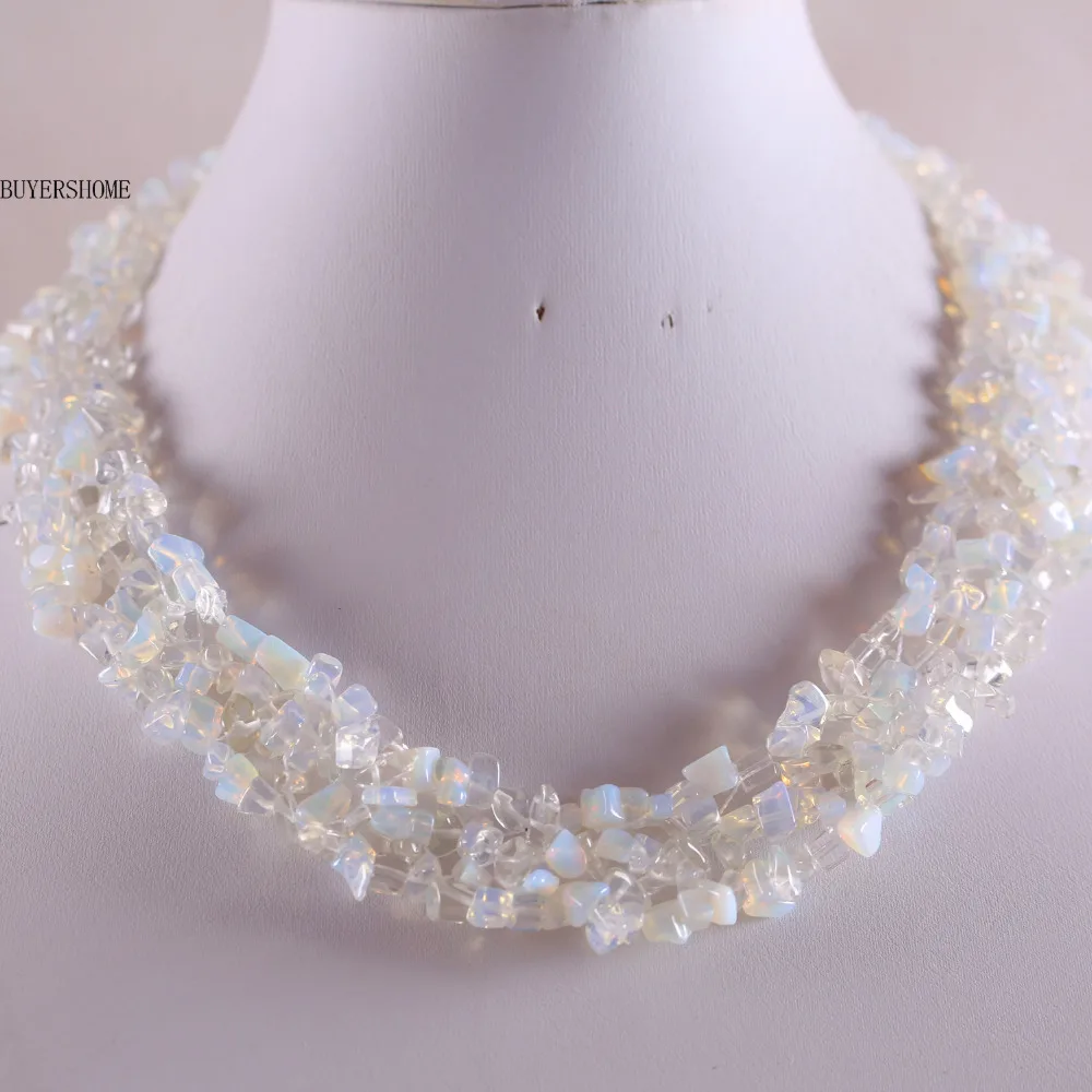 Free Shipping Jewelry Natural Stone 4X8MM Light blue Opal Chip Beads Nylon Line Weave Necklace 18" 1Pcs RE050
Free Shipping Jewelry Natural Stone 4X8MM Light blue Opal Chip Beads Nylon Line Weave Necklace 18" 1Pcs RE050