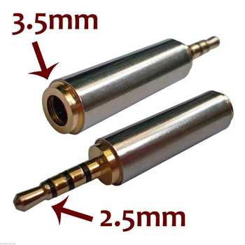 1pc Gold 2.5 Mm Male To 3.5 Mm Female Audio Stereo Adapter Plug Converter Headphone Jack
1pc Gold 2.5 Mm Male To 3.5 Mm Female Audio Stereo Adapter Plug Converter Headphone Jack