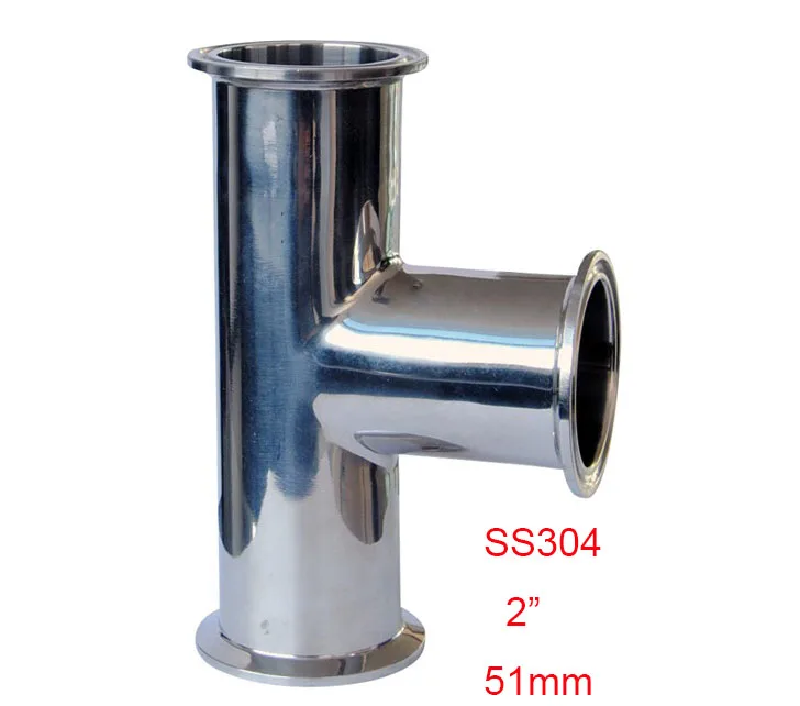 SS304 Material 2'',51mm Stainless Steel Sanitary Tri-Clamp Type 3 Way Tee Pipe Fittings
SS304 Material 2'',51mm Stainless Steel Sanitary Tri-Clamp Type 3 Way Tee Pipe Fittings