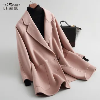 Spring Autumn Wool Coat Women Korean Double-faced Wool Jacket Pink Long Ladies Coats and Jackets for Women Abrigo Mujer 38068 KJ
Spring Autumn Wool Coat Women Korean Double-faced Wool Jacket Pink Long Ladies Coats and Jackets for Women Abrigo Mujer 38068 KJ