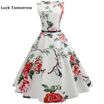 Special Price Floral Print Summer Dress Women 2019 Sleeveless 50 S 60 S Vintage Dress With Belt Elegant Rockabilly Party Dress
Special Price Floral Print Summer Dress Women 2019 Sleeveless 50 S 60 S Vintage Dress With Belt Elegant Rockabilly Party Dress