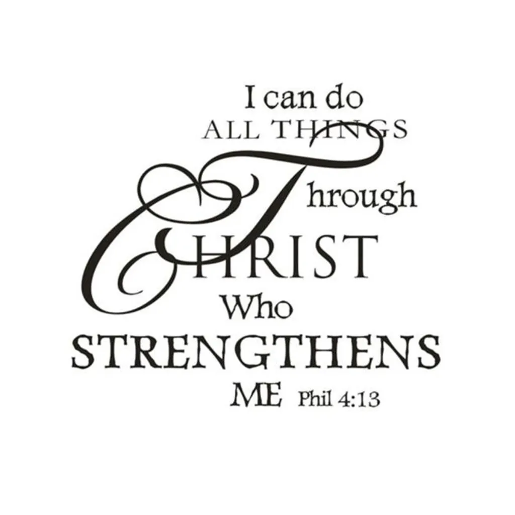 Home Decor DIY I Can Do All Things Through Christ Bible Quote Removable PVC God Wall Stickers Home Decor Art Wall Decals 45x39CM
Home Decor DIY I Can Do All Things Through Christ Bible Quote Removable PVC God Wall Stickers Home Decor Art Wall Decals 45x39CM