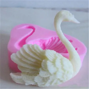 

Cute Swan Form Silicone Fondant Soap 3D Cake Mold Cupcake Jelly Candy Chocolate Decoration Baking Tool