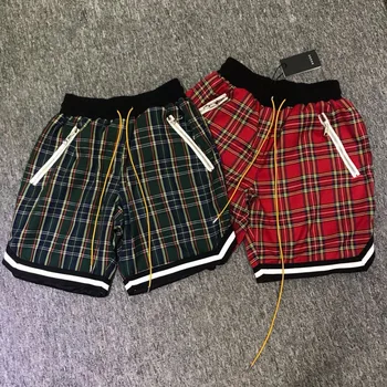 2018 Best Version Rhude Plaid Striped zipper pocket Women Men Shorts Hip hop Streetwear Men Casual Cotton Shorts black red S-XL
2018 Best Version Rhude Plaid Striped zipper pocket Women Men Shorts Hip hop Streetwear Men Casual Cotton Shorts black red S-XL