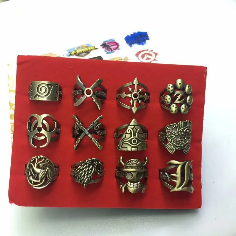 Yu-Gi-Oh Naruto Attack on Titan Death Note dragon ball Tokyo Ghoul power game Resident Evil Fashion Anime Ring Pierced Set model
Yu-Gi-Oh Naruto Attack on Titan Death Note dragon ball Tokyo Ghoul power game Resident Evil Fashion Anime Ring Pierced Set model