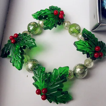 Custom wholesale Murano lampwork hand made glass lucky leaf creative women bracelet jewelry Christmas party gifts for friends
Custom wholesale Murano lampwork hand made glass lucky leaf creative women bracelet jewelry Christmas party gifts for friends