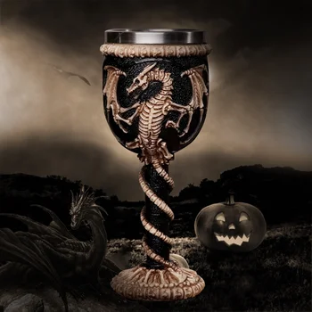 3D Gothic Skull Cup Stainless Steel Resin Fly Dragon Skeleton Design for Bar Party Home Wine Goblet Cups Halloween Gifts
3D Gothic Skull Cup Stainless Steel Resin Fly Dragon Skeleton Design for Bar Party Home Wine Goblet Cups Halloween Gifts