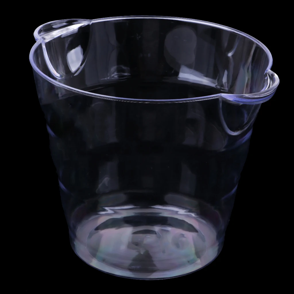 Transparent Plastic Champagne Wine Bottle Cooler Ice Bucket Chiller Bowl For Party Bar Home Use Picnic Camping Beach Club