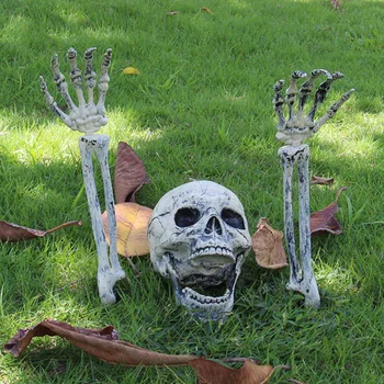 Halloween Haunted House Realistic Bones Skeleton Head Hands For Graveyard Scene Cosplay DIY Horror Decorations Halloween Skull
Halloween Haunted House Realistic Bones Skeleton Head Hands For Graveyard Scene Cosplay DIY Horror Decorations Halloween Skull