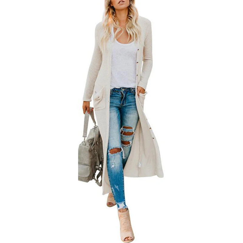 Women Long Sleeve Button Cardigan with Pocket V-neck Loose Shirt Solid Color Knitwear Tunic AM00190
Women Long Sleeve Button Cardigan with Pocket V-neck Loose Shirt Solid Color Knitwear Tunic AM00190