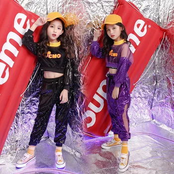 Girl Jazz Dance Suit Spring Autumn Children's Hip-hop Sequins Jazz Dance Costumes Long Sleeve Crop Tops Trousers Suit Stage Wear
Girl Jazz Dance Suit Spring Autumn Children's Hip-hop Sequins Jazz Dance Costumes Long Sleeve Crop Tops Trousers Suit Stage Wear