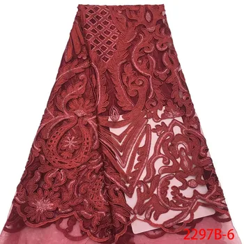 2019 High Quality French Lace Fabric With Sequins Elegant Red African Lace Fabric For Nigerian Bridal Wedding Dress L2297B-6
2019 High Quality French Lace Fabric With Sequins Elegant Red African Lace Fabric For Nigerian Bridal Wedding Dress L2297B-6