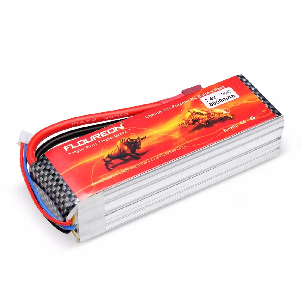 Floureon 2S2P 7.4V 8000mAh 20C LiPo Battery Pack for RC Evader BX Car, RC Truck, RC Airplane with Deans T Plug
Floureon 2S2P 7.4V 8000mAh 20C LiPo Battery Pack for RC Evader BX Car, RC Truck, RC Airplane with Deans T Plug