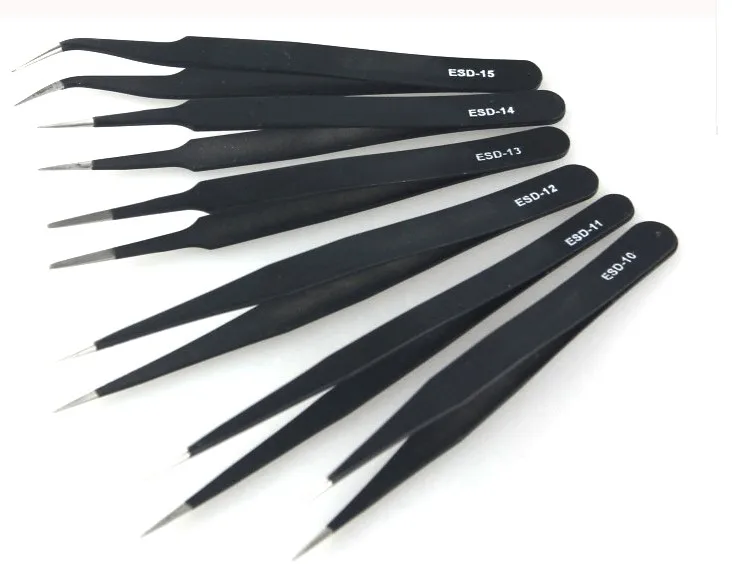 SZBFT 6Pcs/Set Stainless Steel Tweezers Anti-static Electronic Components Tweezers Corrosion Resistant Maintenance Repair Tools
SZBFT 6Pcs/Set Stainless Steel Tweezers Anti-static Electronic Components Tweezers Corrosion Resistant Maintenance Repair Tools