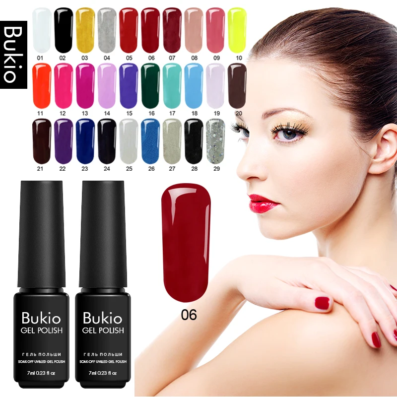 Bukio 29 Pure Colors Uv Gel Nail Polish Accessories Sequins Gel Varnish 7ml Uv Permanent Enamel Led Lamp Nails for Manicure
Bukio 29 Pure Colors Uv Gel Nail Polish Accessories Sequins Gel Varnish 7ml Uv Permanent Enamel Led Lamp Nails for Manicure